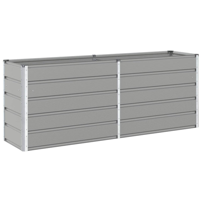 Plantekasse Lysegrå 195 x 50 x 75 cm Galvaniseret stål