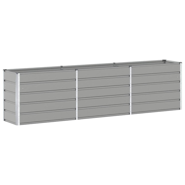 Plantekasse Lysegrå 290 x 50 x 75 cm Galvaniseret stål