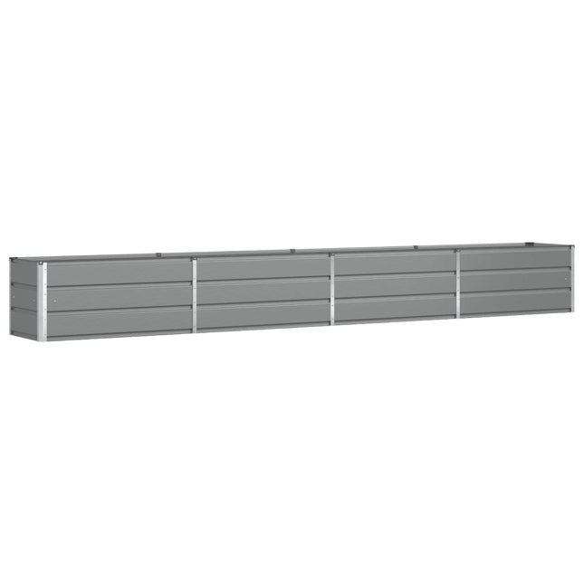 Plantekasse Lysegrå 385 x 50 x 45 cm Galvaniseret stål
