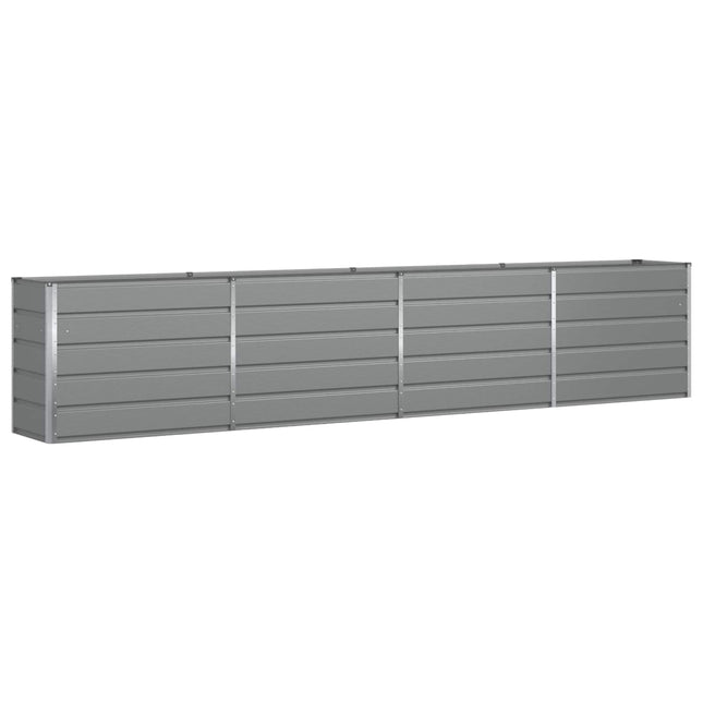 Plantekasse Lysegrå 385 x 50 x 75 cm Galvaniseret stål
