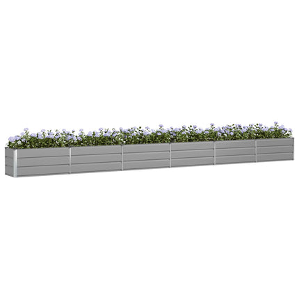 Plantekasse Lysegrå 580 x 50 x 45 cm Galvaniseret stål