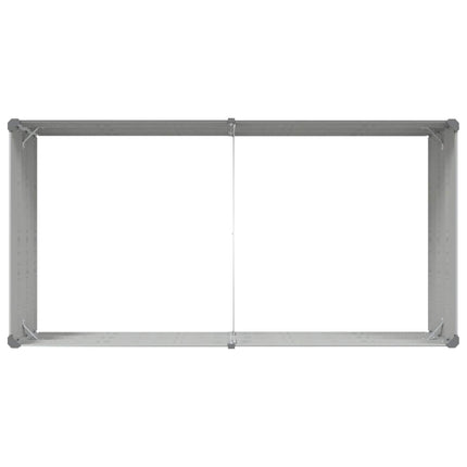 Plantekasse Lysegrå 195 x 100 x 45 cm Galvaniseret stål