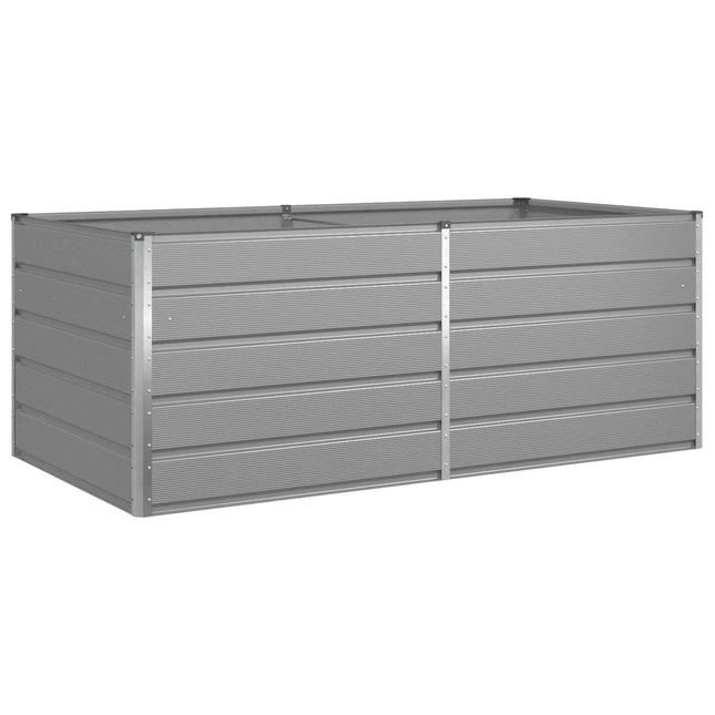 Plantekasse Lysegrå 195 x 100 x 75 cm Galvaniseret stål