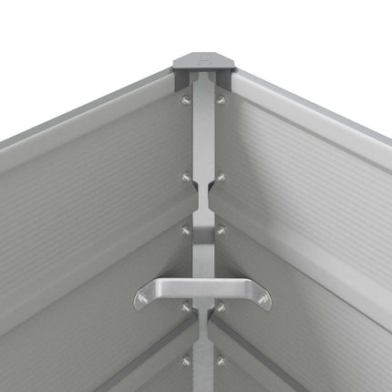 Plantekasse Lysegrå 290 x 100 x 45 cm Galvaniseret stål