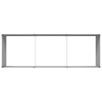 Plantekasse Lysegrå 290 x 100 x 45 cm Galvaniseret stål
