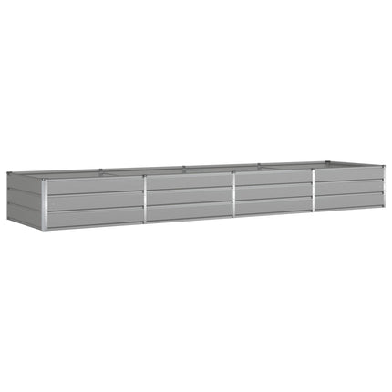 Plantekasse Lysegrå 385 x 100 x 45 cm Galvaniseret stål