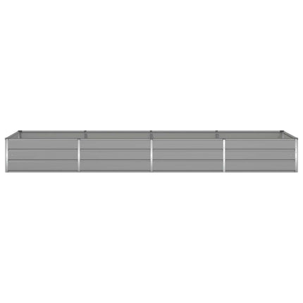 Plantekasse Lysegrå 385 x 100 x 45 cm Galvaniseret stål
