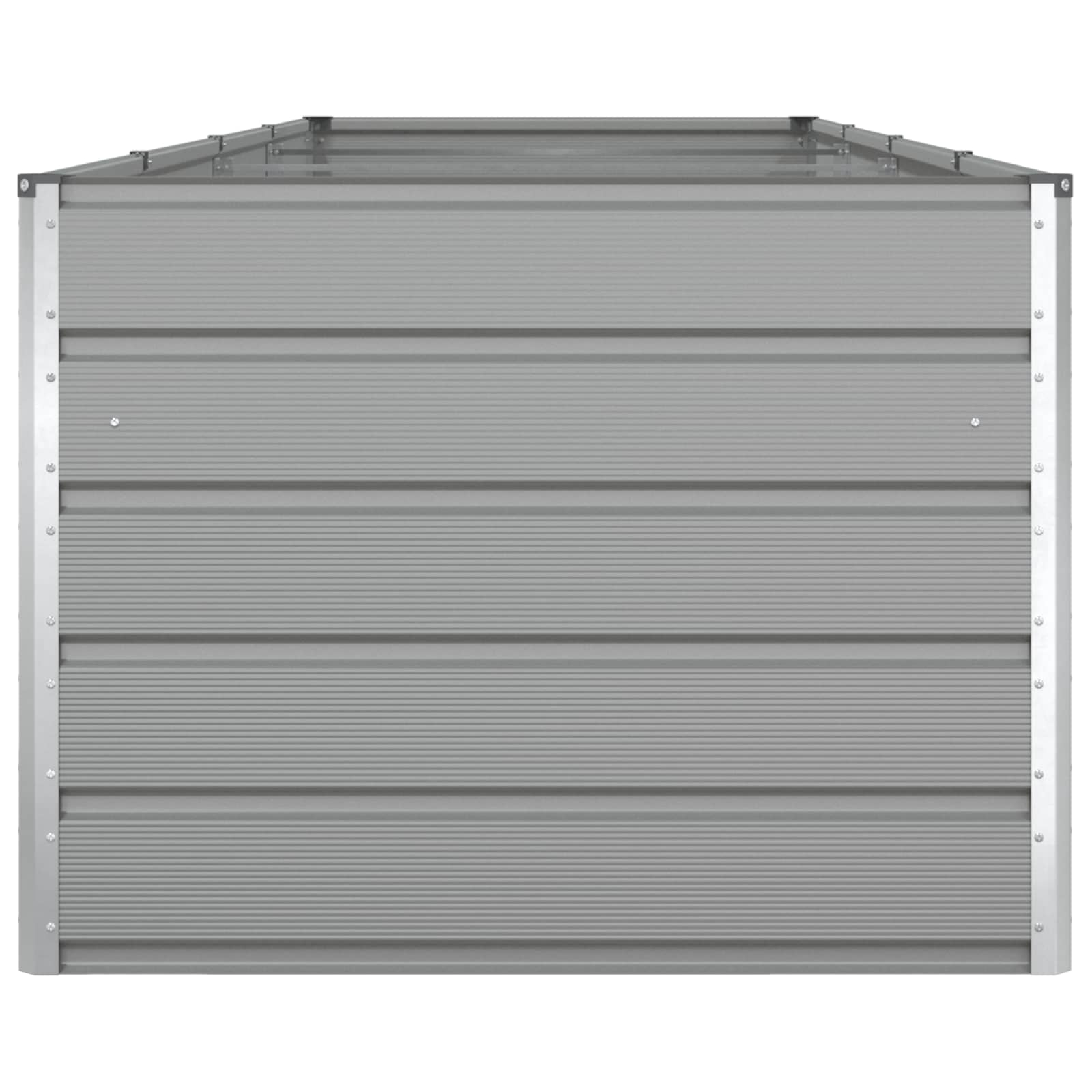 Plantekasse Lysegrå 385 x 100 x 75 cm Galvaniseret stål