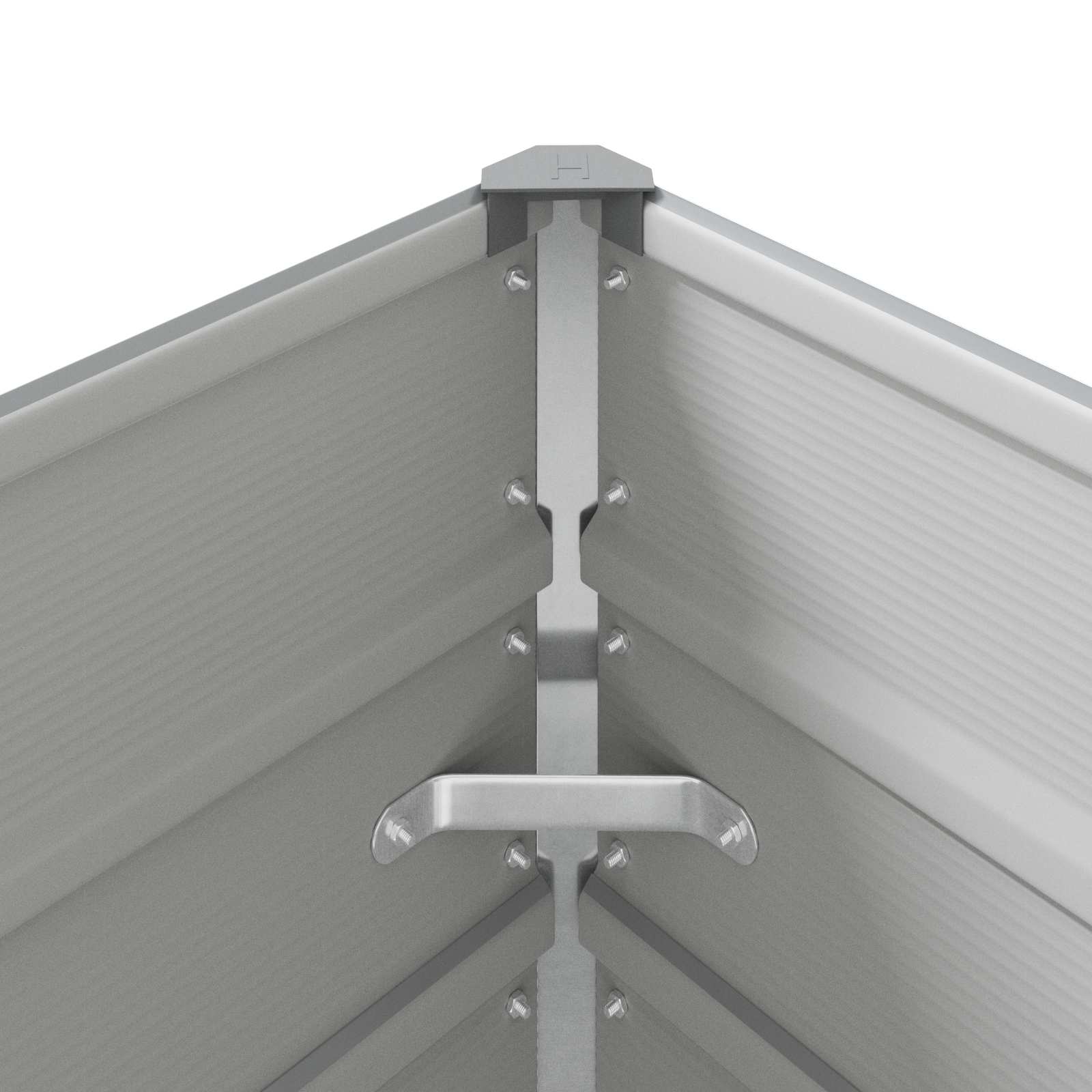 Plantekasse Lysegrå 580 x 100 x 45 cm Galvaniseret stål