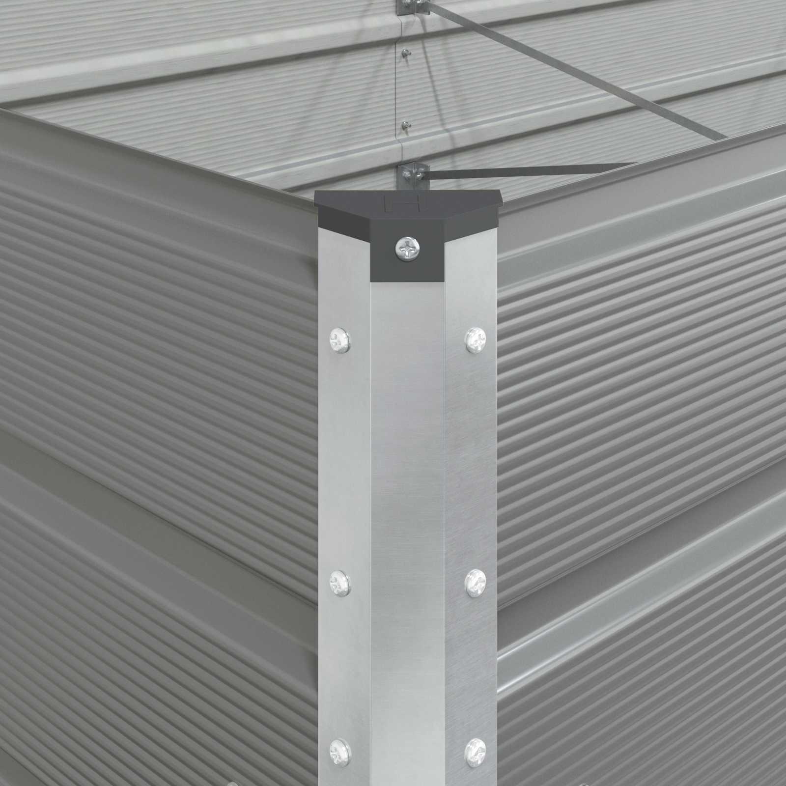 Plantekasse Lysegrå 580 x 100 x 45 cm Galvaniseret stål