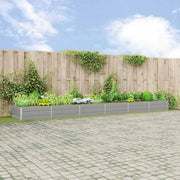 Plantekasse Lysegrå 580 x 100 x 45 cm Galvaniseret stål