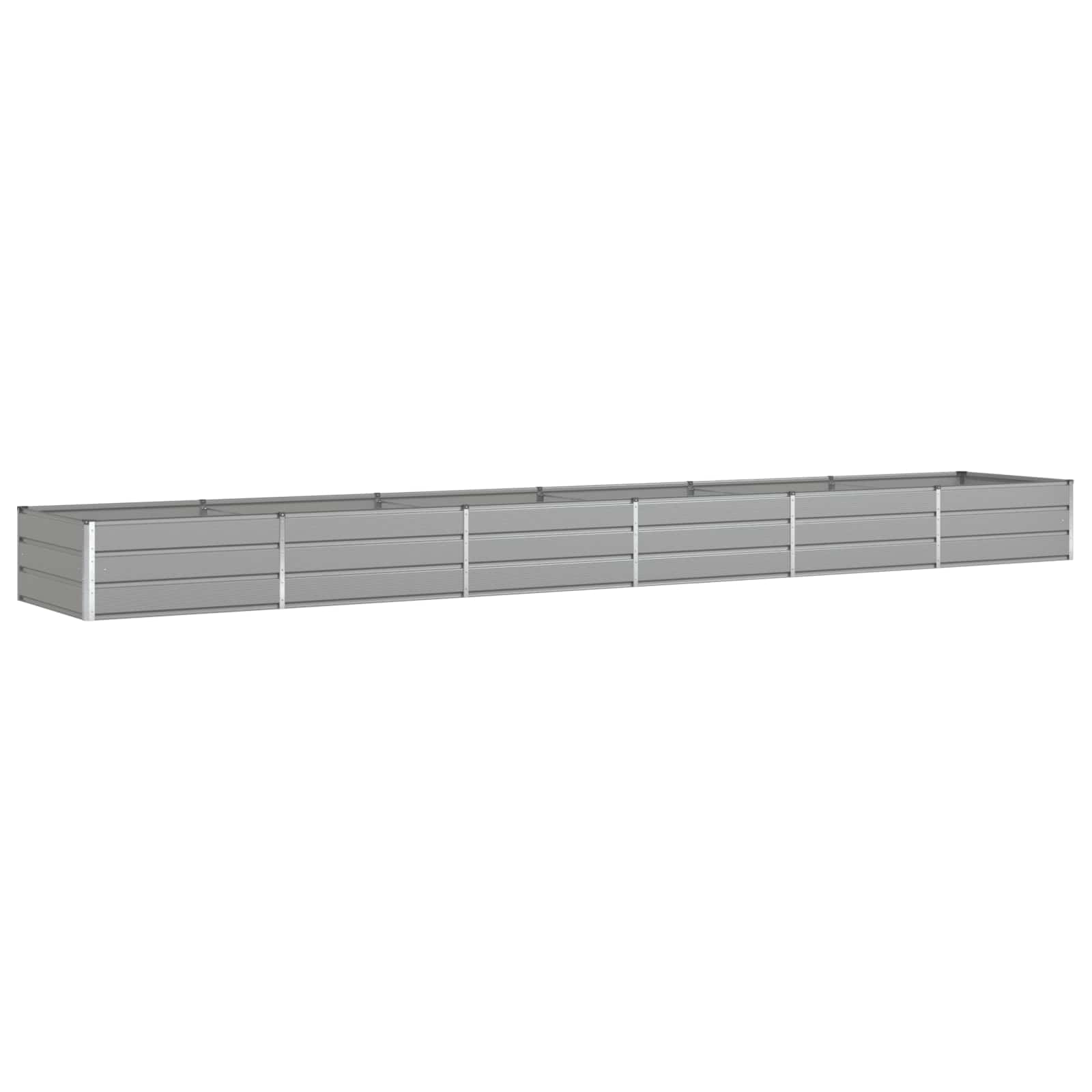 Plantekasse Lysegrå 580 x 100 x 45 cm Galvaniseret stål