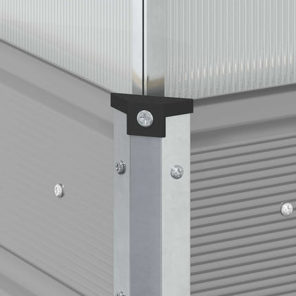Plantekasse Lysegrå 100 x 100 x 77 cm Galvaniseret stål