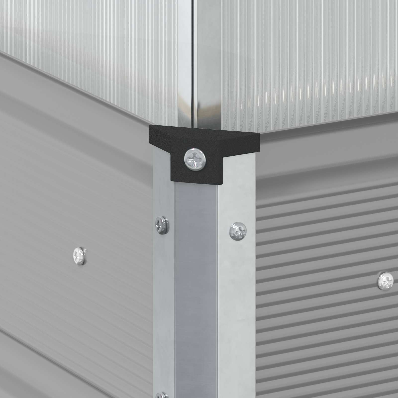 Plantekasse Lysegrå 100 x 100 x 77 cm Galvaniseret stål
