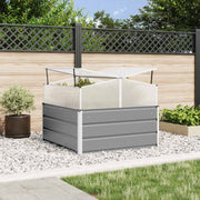 Plantekasse Lysegrå 100 x 100 x 77 cm Galvaniseret stål