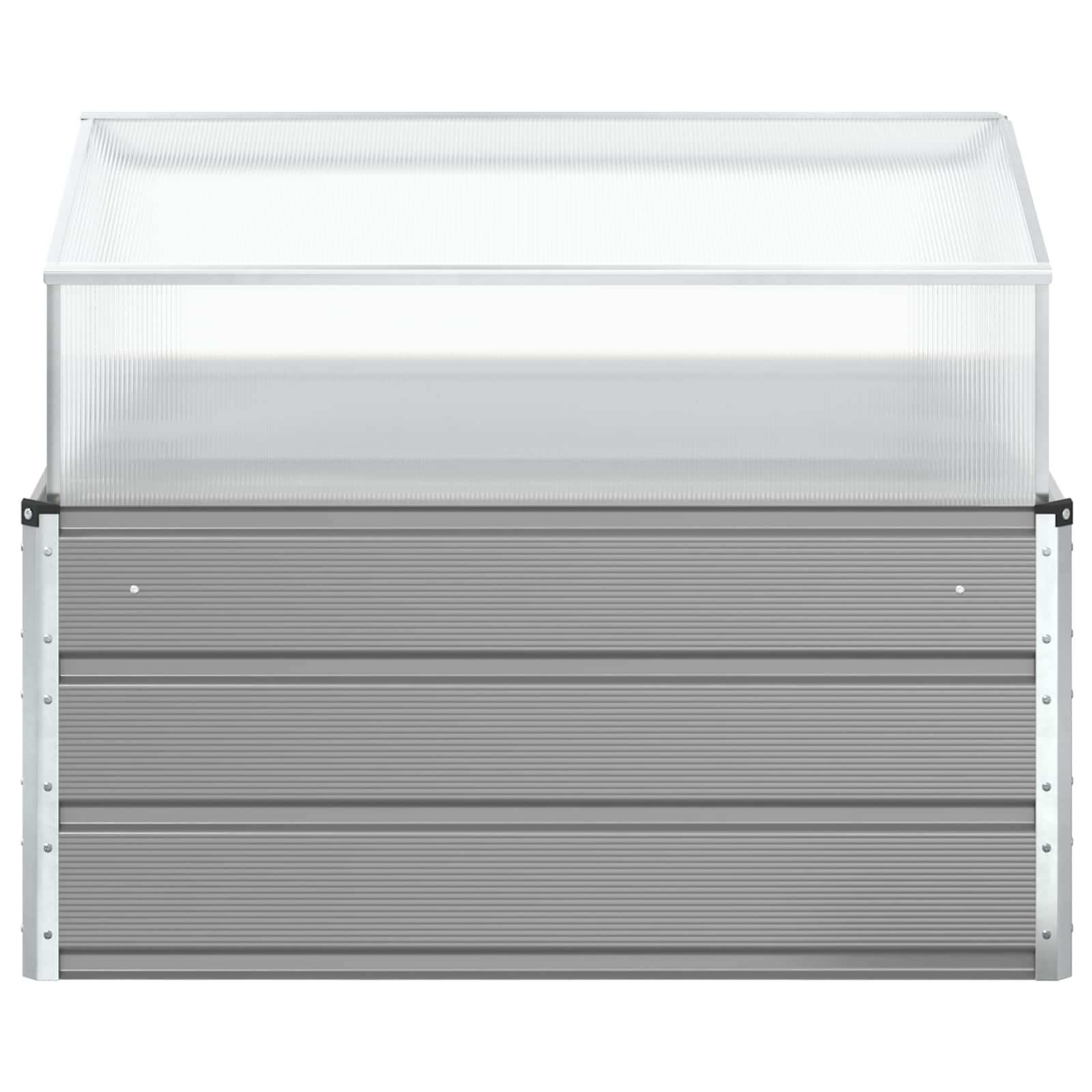 Plantekasse Lysegrå 100 x 100 x 77 cm Galvaniseret stål