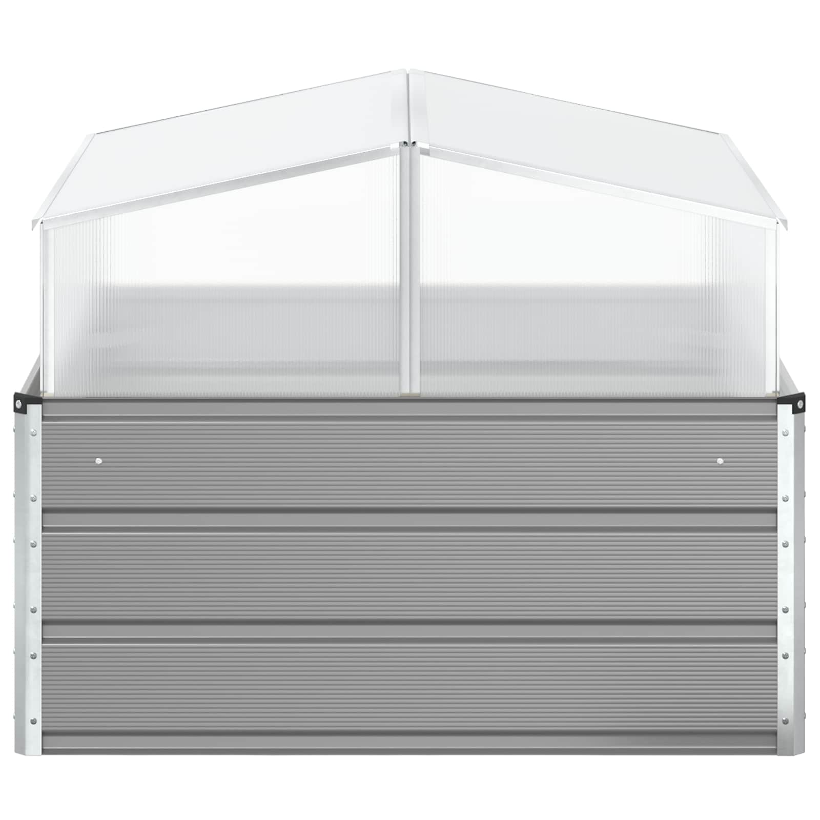 Plantekasse Lysegrå 100 x 100 x 77 cm Galvaniseret stål