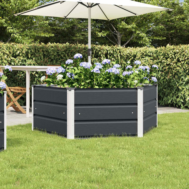 Plantekasse Antracit 129 x 129 x 45 cm Stål
