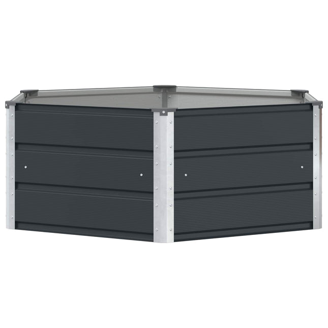 Plantekasse Antracit 129 x 129 x 45 cm Stål