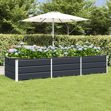 Plantekasse Antracit 240 x 80 x 45 cm Stål