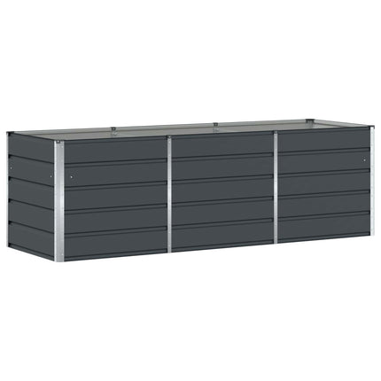 Plantekasse Antracit 240 x 80 x 75 cm Stål