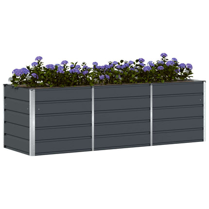 Plantekasse Antracit 240 x 80 x 75 cm Stål