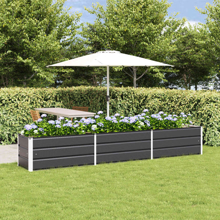 Plantekasse Antracit 290 x 50 x 45 cm Galvaniseret stål