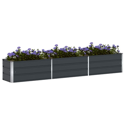 Plantekasse Antracit 290 x 50 x 45 cm Galvaniseret stål