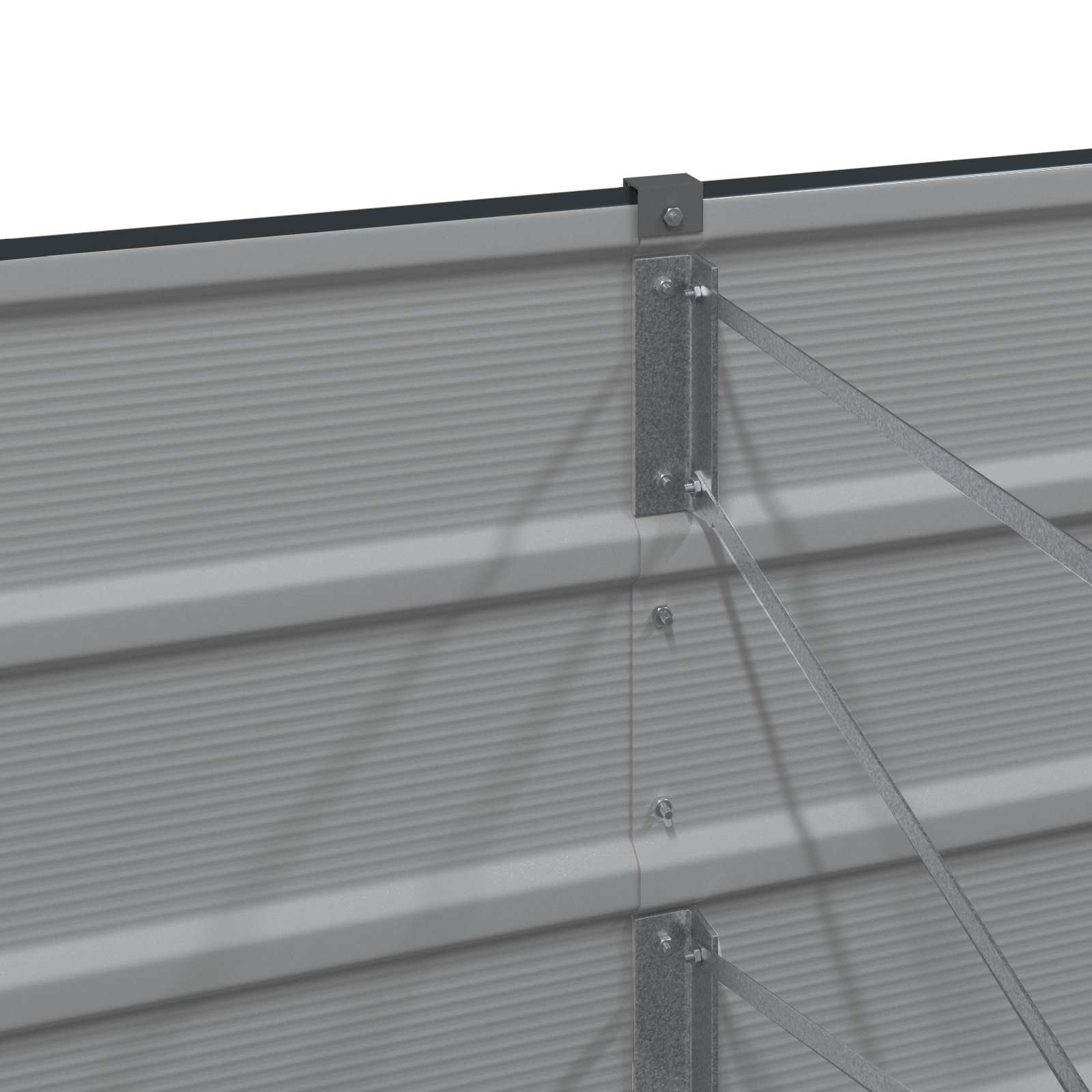 Plantekasse Antracit 480 x 50 x 45 cm Galvaniseret stål