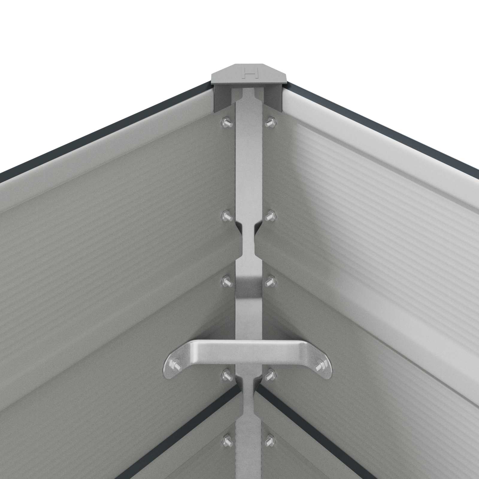 Plantekasse Antracit 195 x 100 x 45 cm Galvaniseret stål