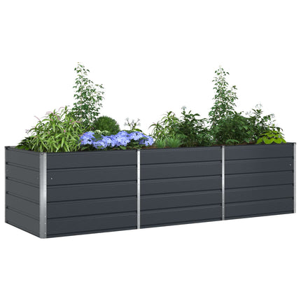 Plantekasse Antracit 290 x 100 x 75 cm Galvaniseret stål