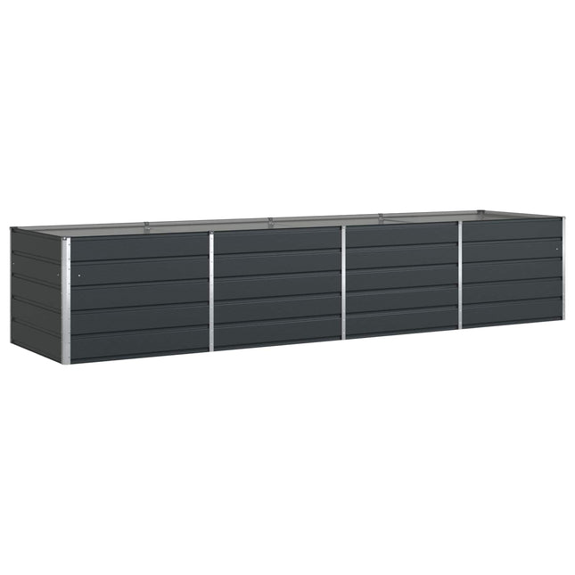 Plantekasse Antracit 385 x 100 x 75 cm Galvaniseret stål