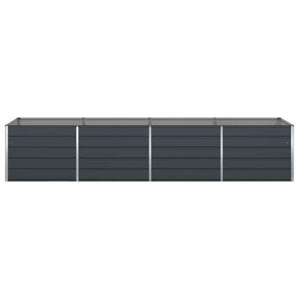 Plantekasse Antracit 385 x 100 x 75 cm Galvaniseret stål