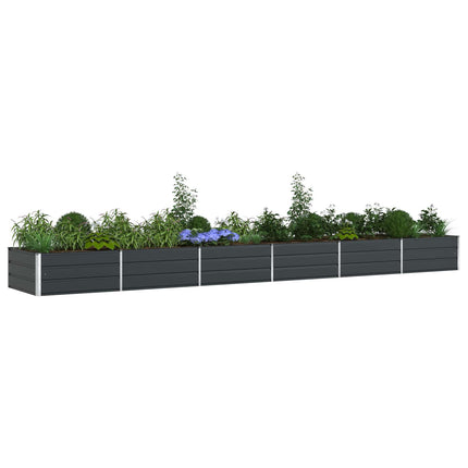 Plantekasse Antracit 580 x 100 x 45 cm Galvaniseret stål