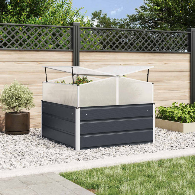 Plantekasse Antracit 100 x 100 x 77 cm Galvaniseret stål