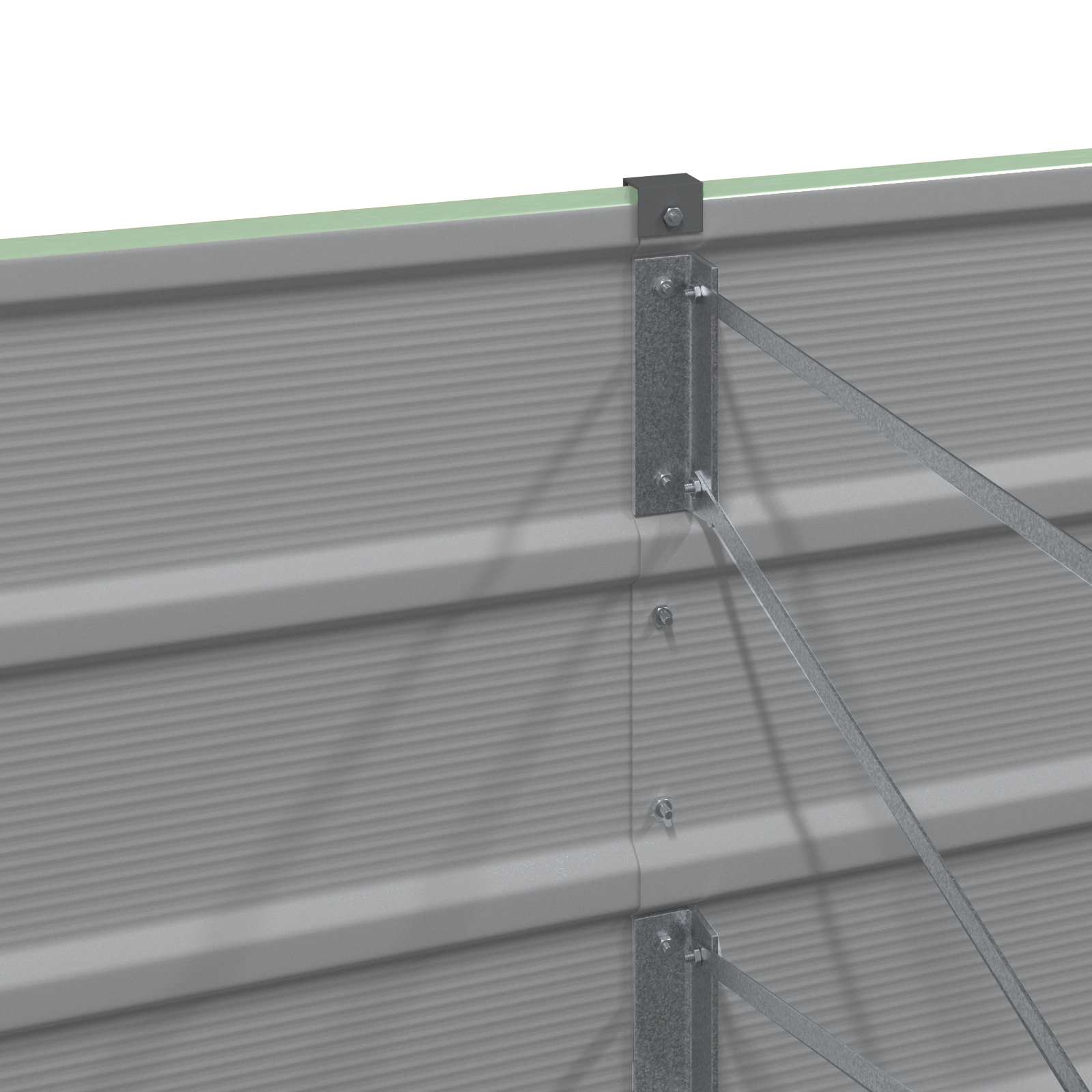 Plantekasse Grøn 320 x 80 x 45 cm Stål