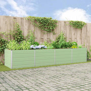 Plantekasse Pastel Grøn 385 x 100 x 75 cm Galvaniseret stål