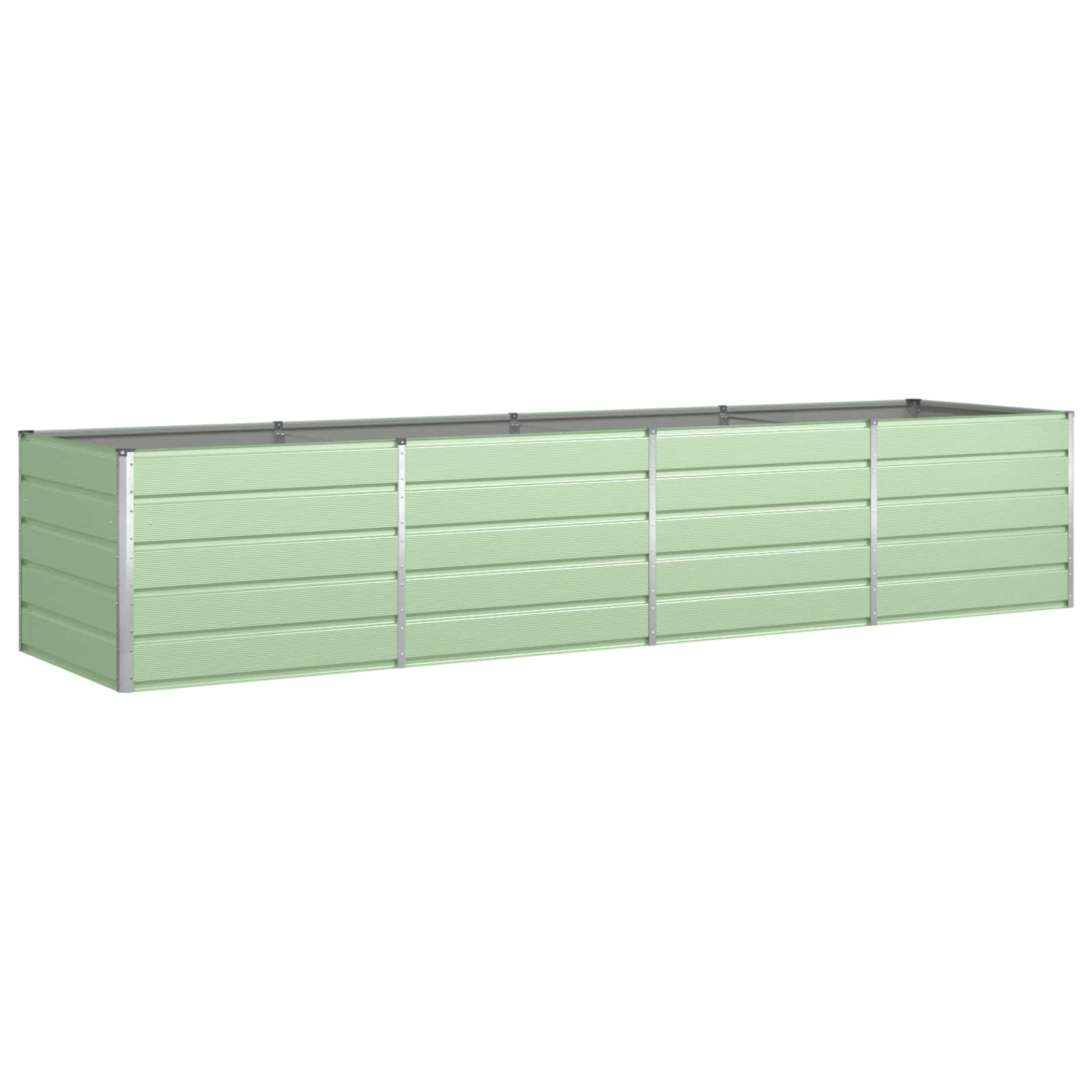 Plantekasse Pastel Grøn 385 x 100 x 75 cm Galvaniseret stål