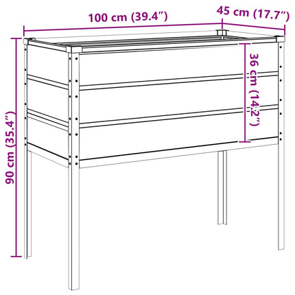 Plantekasse Pastelgrøn 100 x 45 x 90 cm Galvaniseret stål