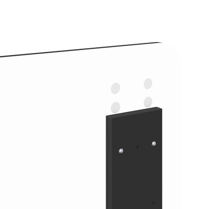 Sengestel med hovedgærde Sort 140 x 200 cm Massiv fyrretræ