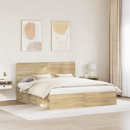 Sengestel med hovedgærde Sonoma 180 x 200 cm Massiv fyrretræ