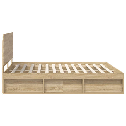 Sengestel med hovedgærde Sonoma 180 x 200 cm Massiv fyrretræ