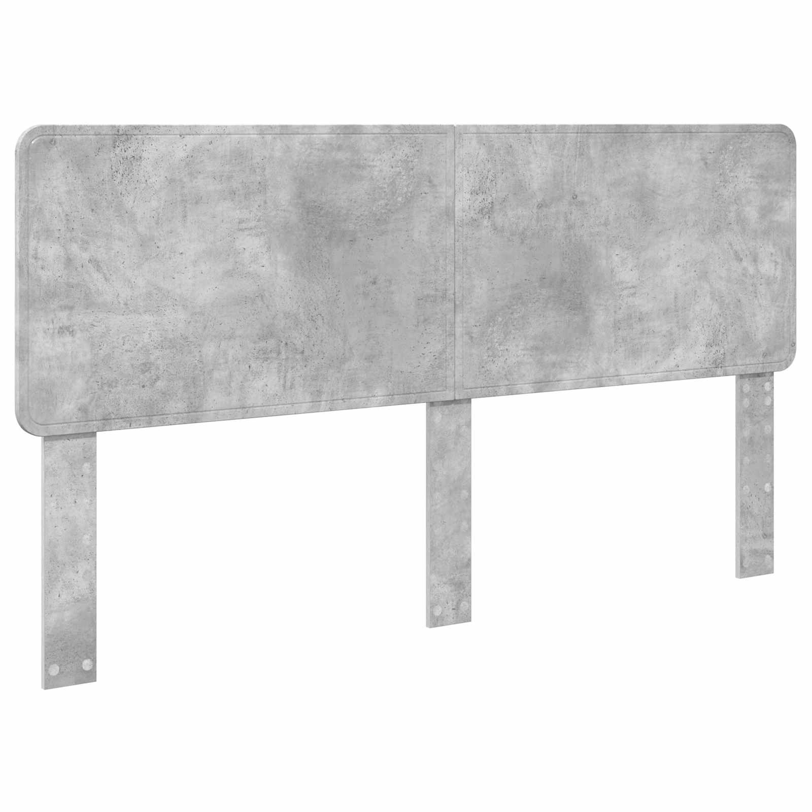Sengestel med hovedgærde Beton 180 x 200 cm Massiv fyrretræ