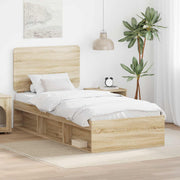 Sengestel med hovedgærde Sonoma 90 x 190 cm Massiv fyrretræ