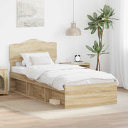 Sengestel med hovedgærde Sonoma 90 x 190 cm Massiv fyrretræ