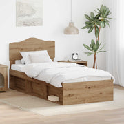 Sengestel med hovedgærde Artisan eg 90 x 190 cm Massiv fyrretræ