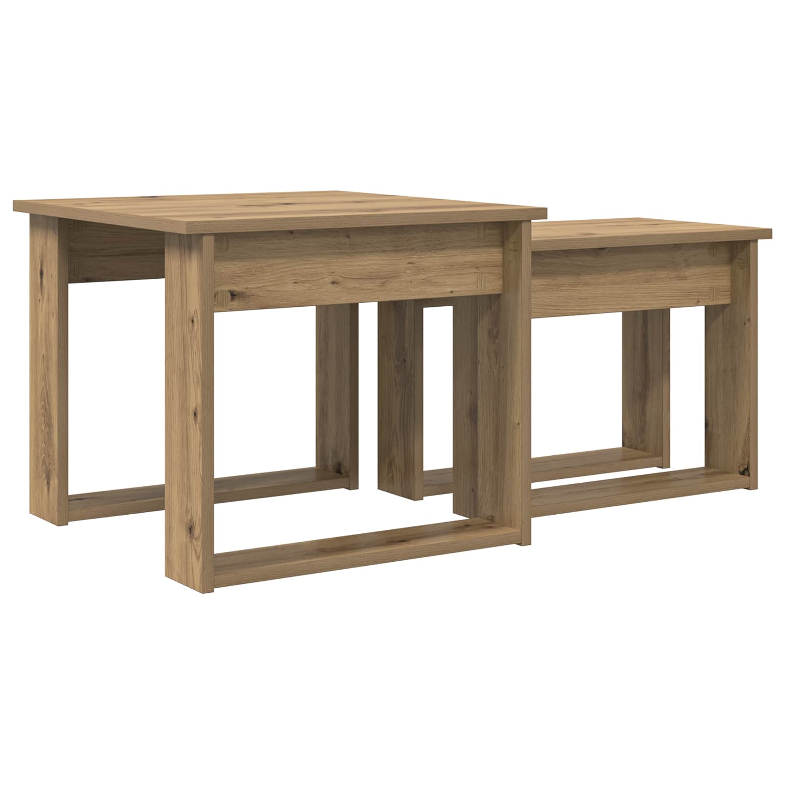 Kaffebord Sæt 2 pcs Artisan Egetræ Konstrueret træ