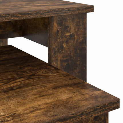 Kaffebord Sæt 2 stk. Røget eg 100 x 50 x 42 cm Konstrueret træ