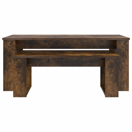 Kaffebord Sæt 2 stk. Røget eg 100 x 50 x 42 cm Konstrueret træ