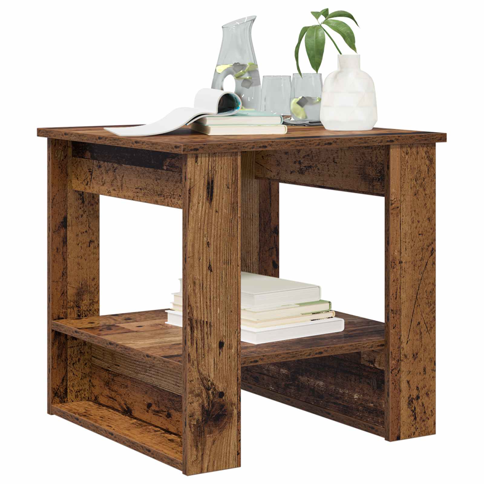 Sofabord Gammelt træ 51 x 50 x 50 cm Konstrueret træ